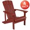 Flash Furniture Red Poly Resin Adirondack Chair 4PK 4-JJ-C14501-RED-GG - alternate 7